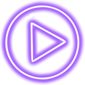 Purple neon play button